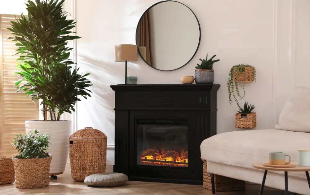 electric fireplace wood insert 