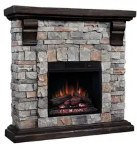 Classic Flame Pioneer Stone Rustic Electric Fireplace