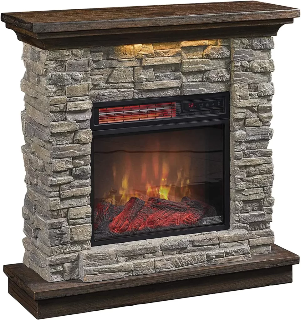 stone fireplace electric