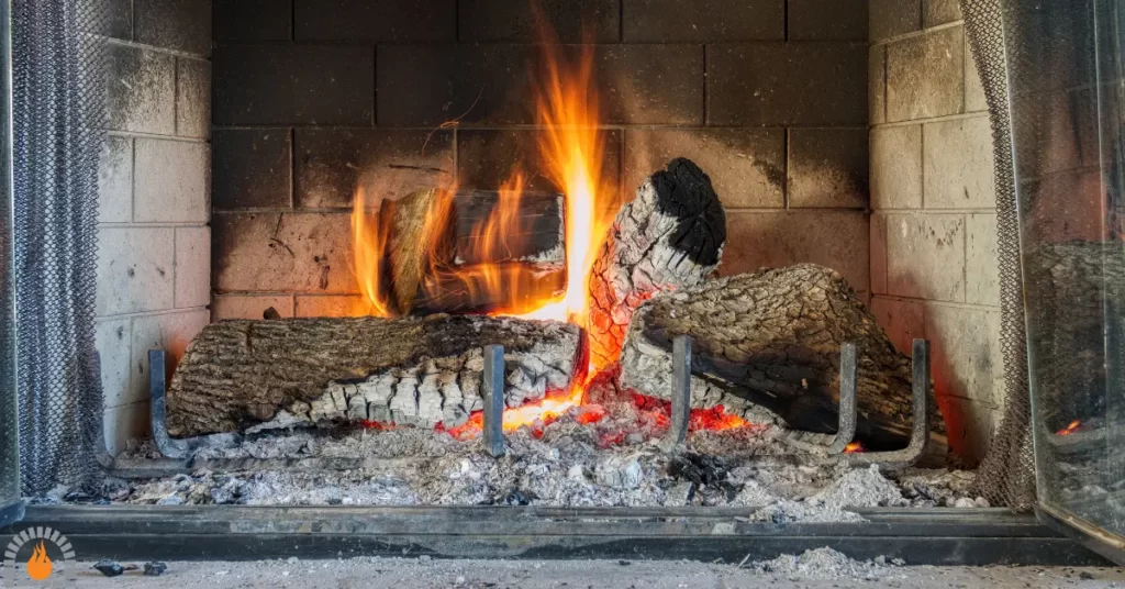 wood fireplace 