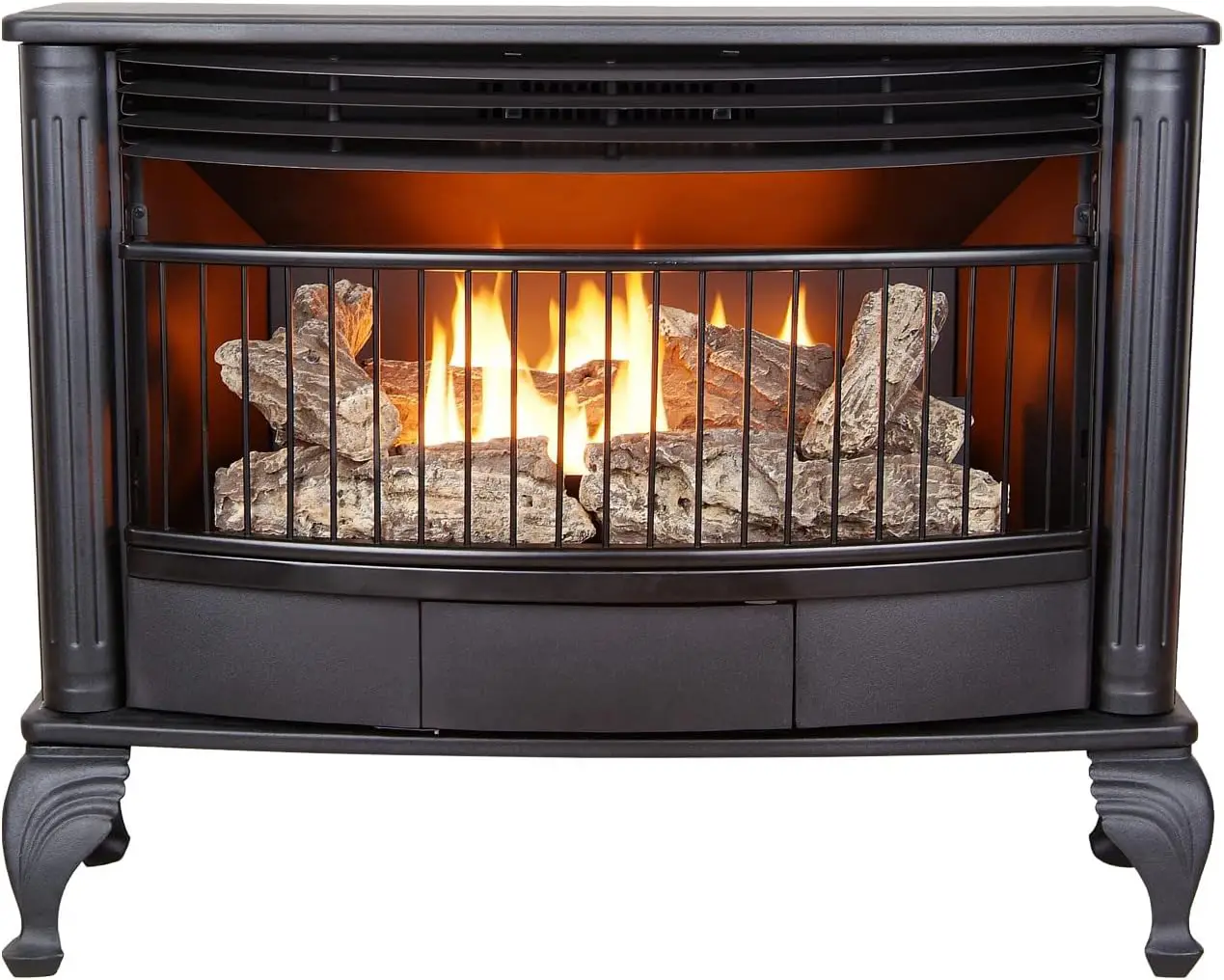 ProCom QNSD250T Vent Free Dual Fuel Stove, Freestanding Fireplace