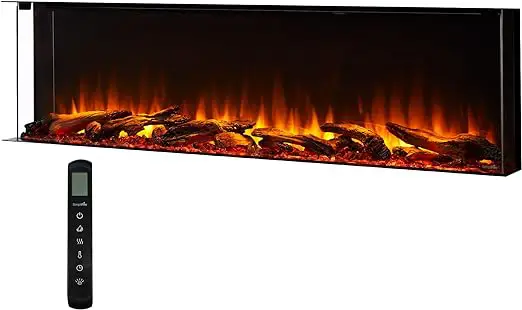 Simplifire Scion Trinity 3-Sided Linear Electric Fireplace.