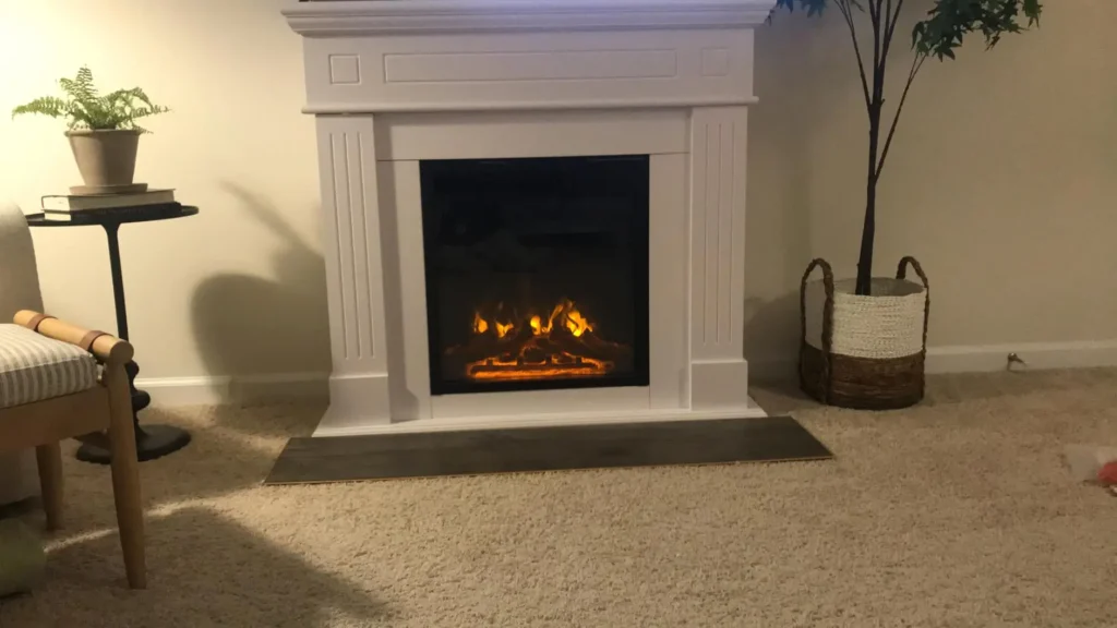 black electric fireplace