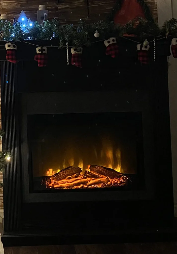 black electric fireplace 