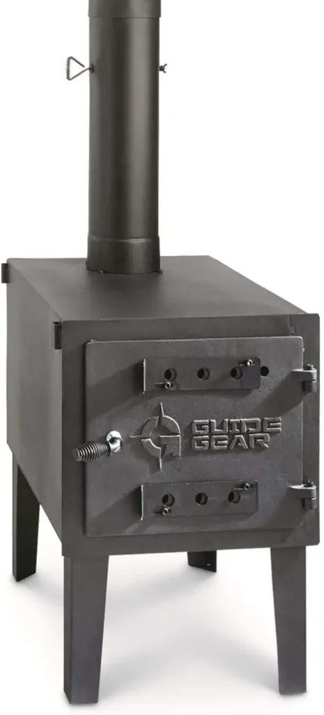 Guide Gear Wood Burning Stove Portable with Chimney Pipe