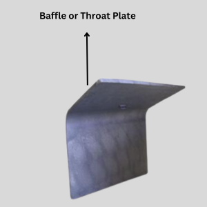 wood stove Baffle or Throat Plate