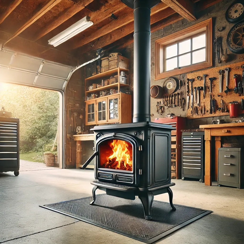 Wood Stove in the Garage