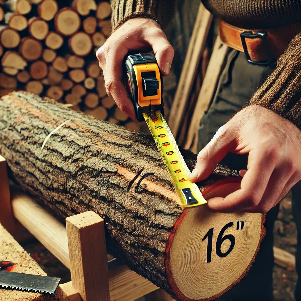 firewood measuring 