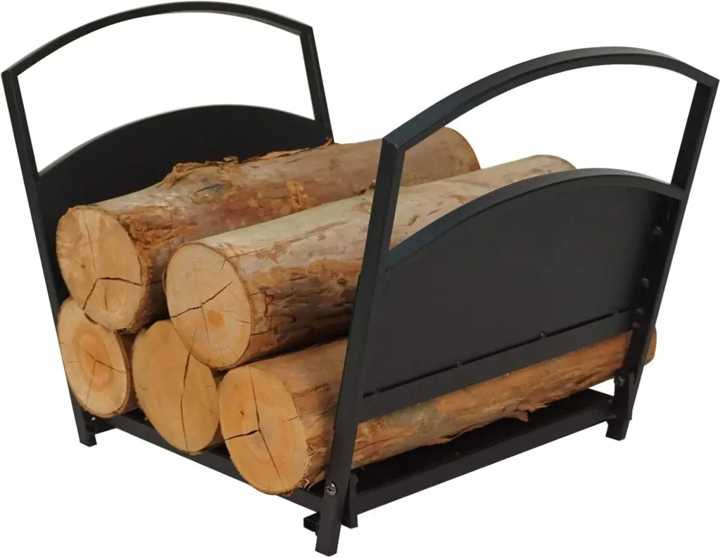 Iron Folding Fireplace Firewood Log Holder 