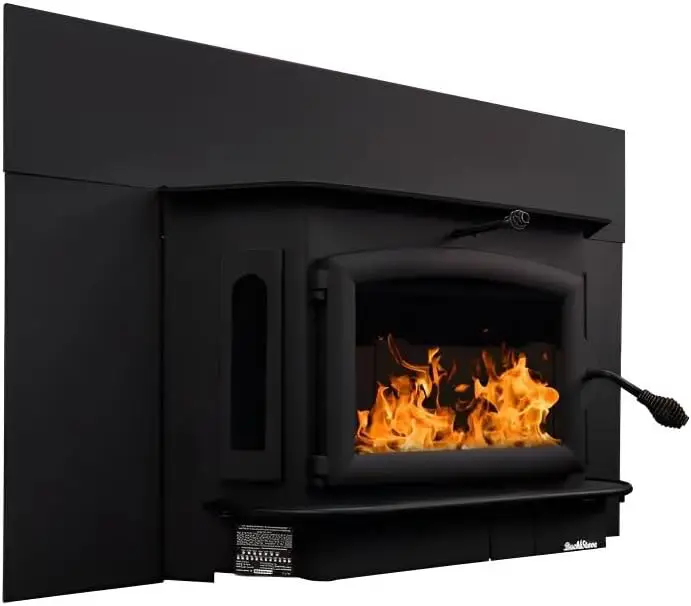 Catalytic Stove Fireplace Insert with Heat Activated Blower