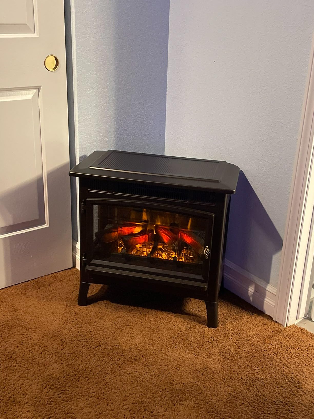 fireplace type electric heater