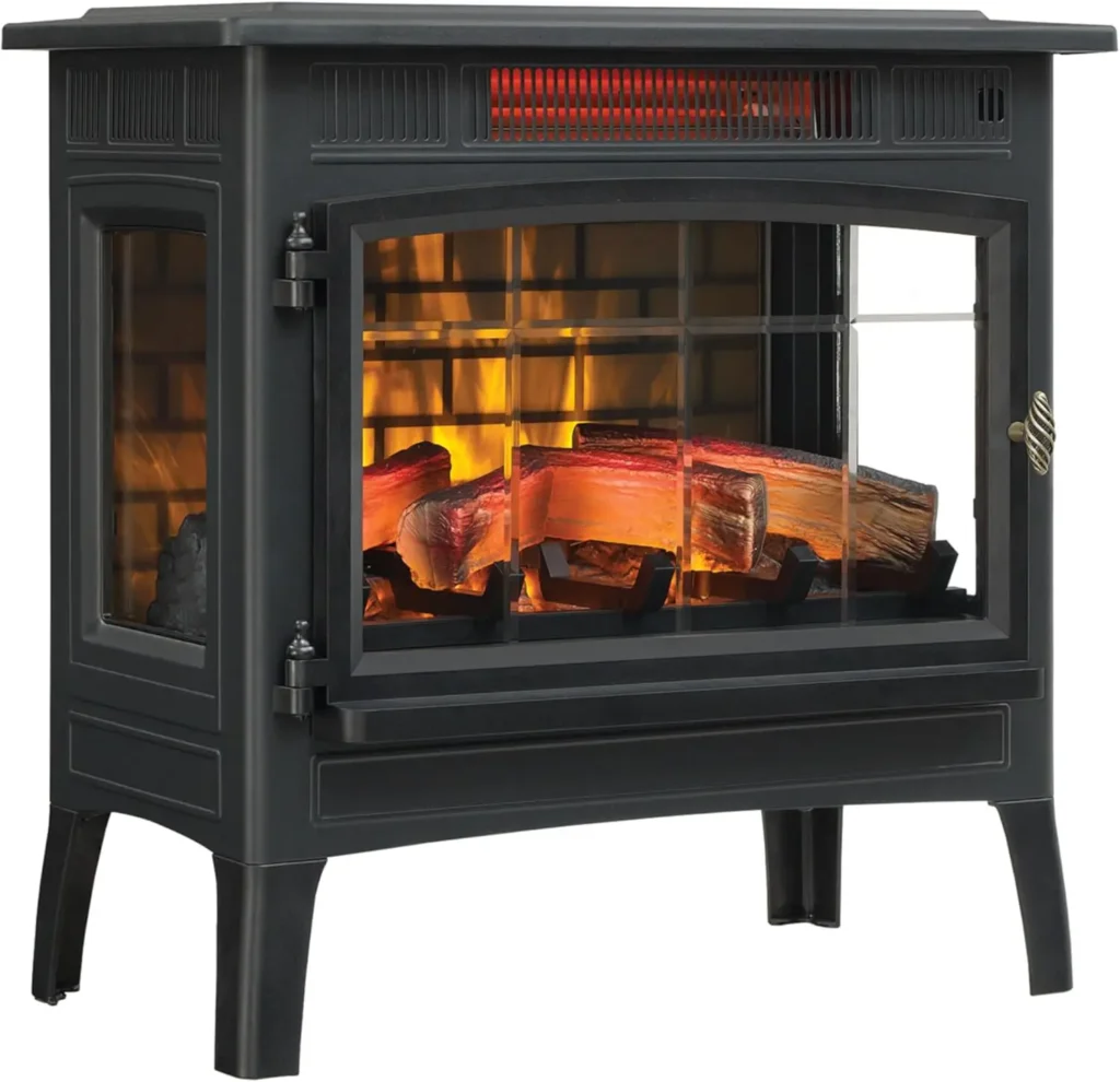 Duraflame Freestanding Electric Fireplace Heater with 3D Flame Effect