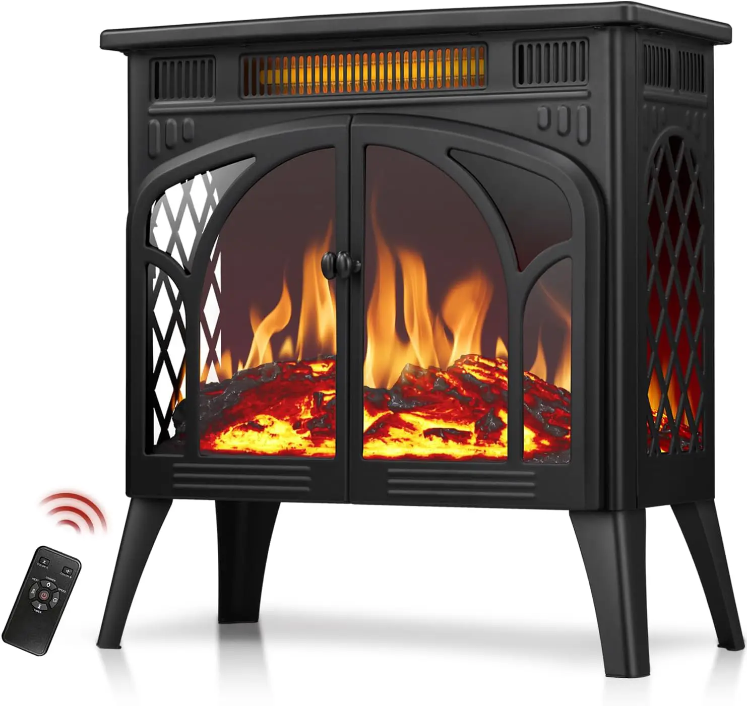 R.W.FLAME 25" Electric Fireplace Heater  with Different Flame Effects