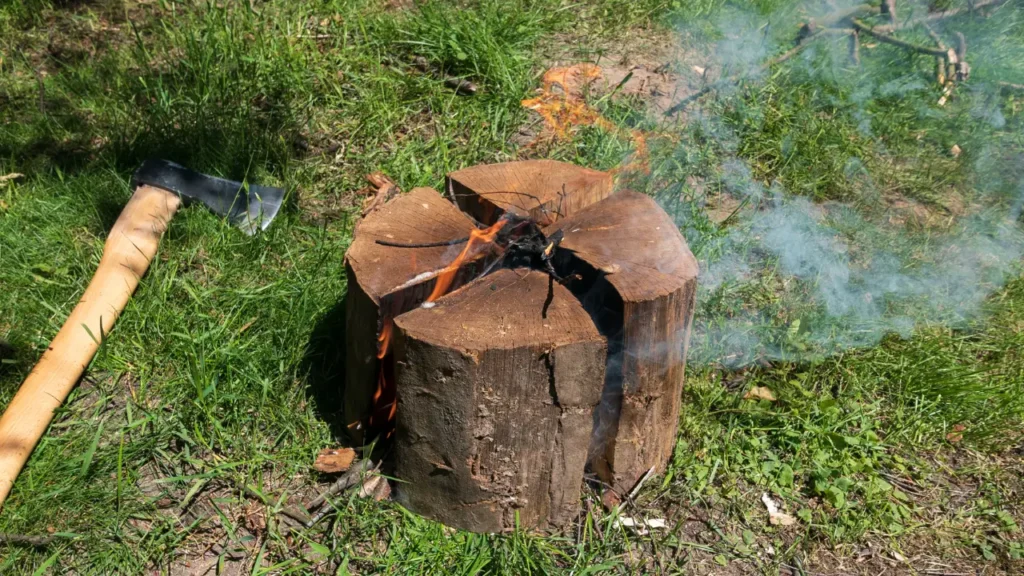 Swedish Torch Log Fire