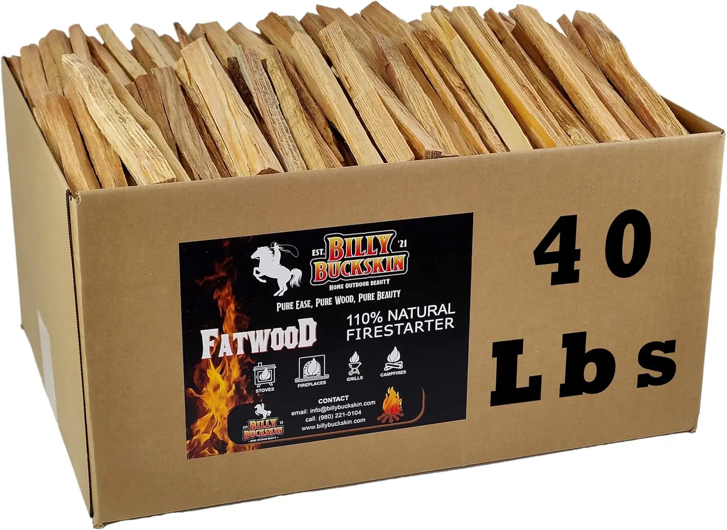 40lb Fatwood Fire Starter Sticks