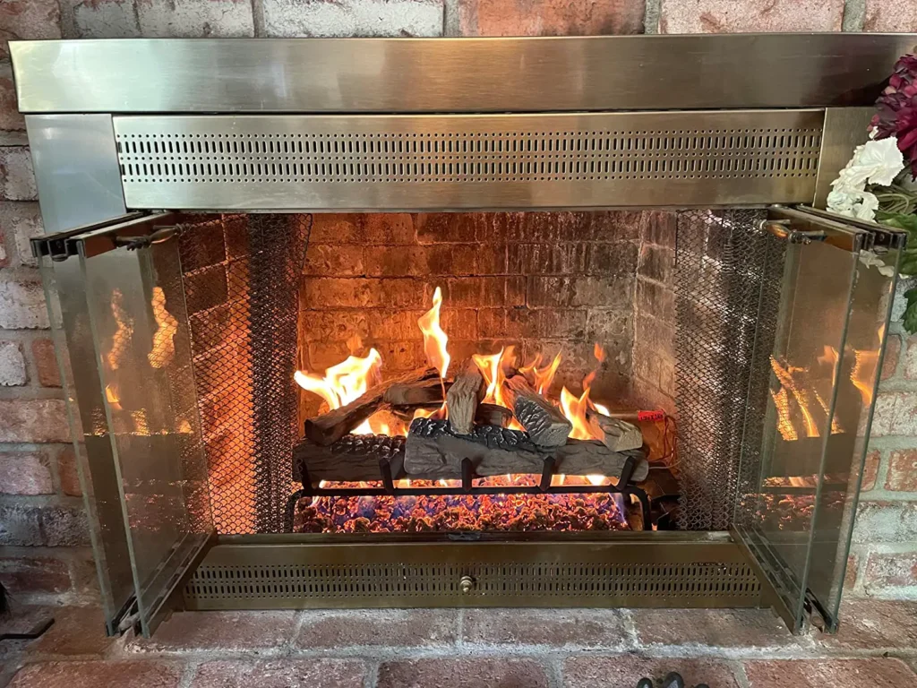 Barton 10-Piece gas Fireplace Logs 