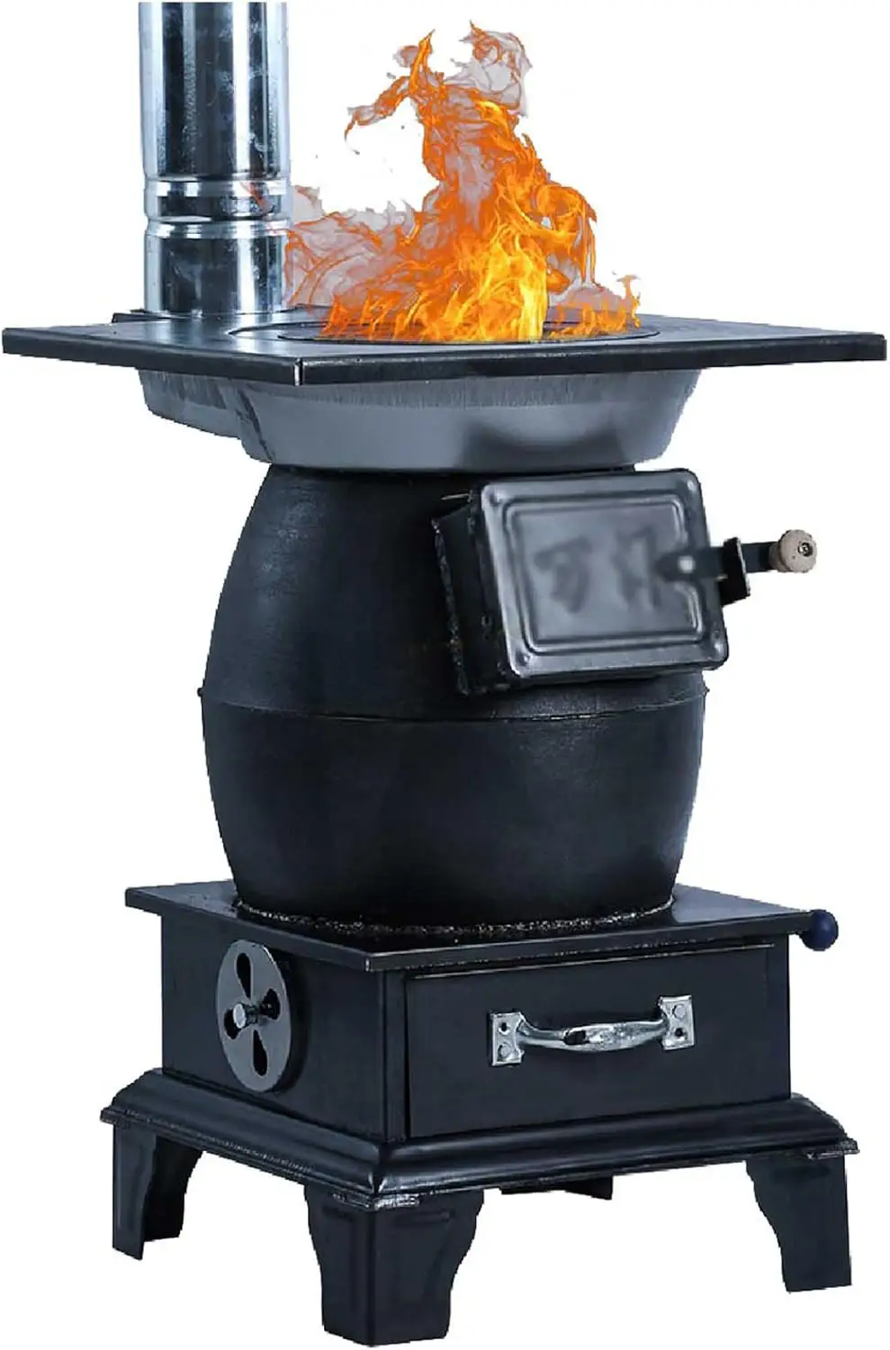 DDSS Indoor Wood-Burning Pot Belly Stove 