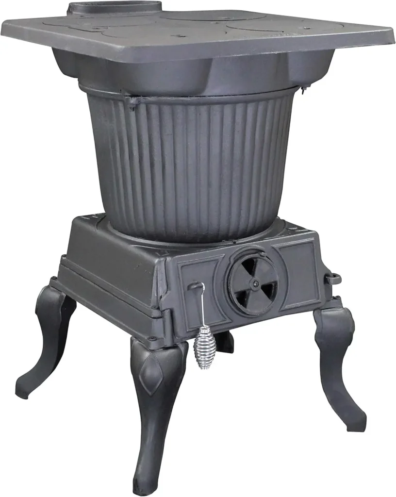 SR57E Rancher Cast Iron Black Pot Belly Stove