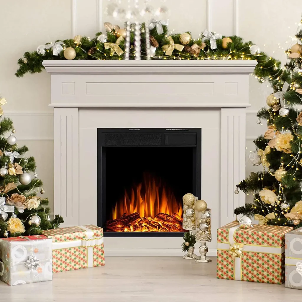 Xbeauty black friday Electric Fireplace with Mantel Freestanding