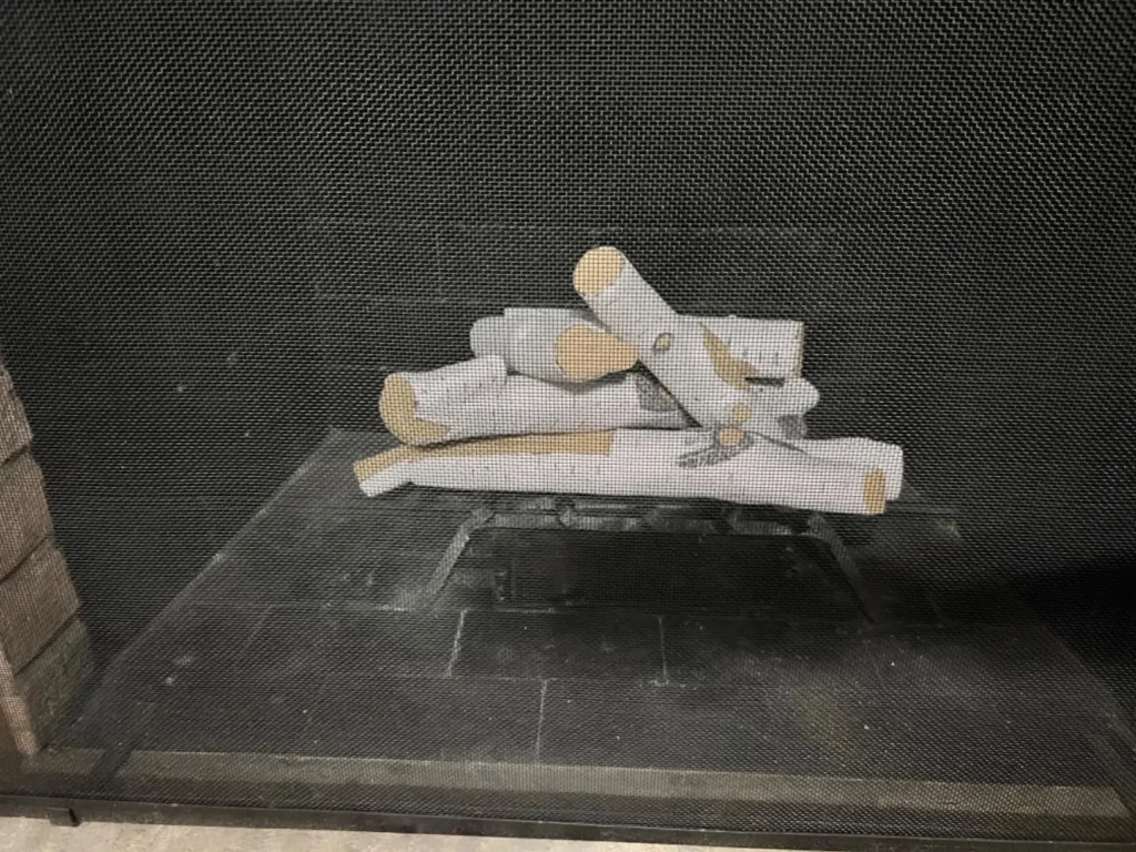 fake gas fireplace logs