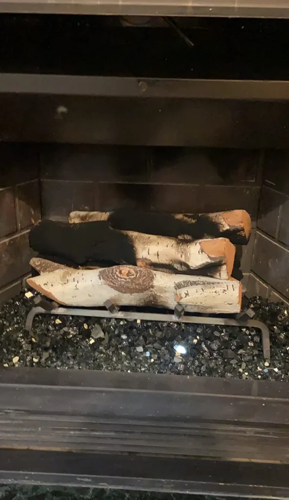 unvented natural gas fireplace logs
