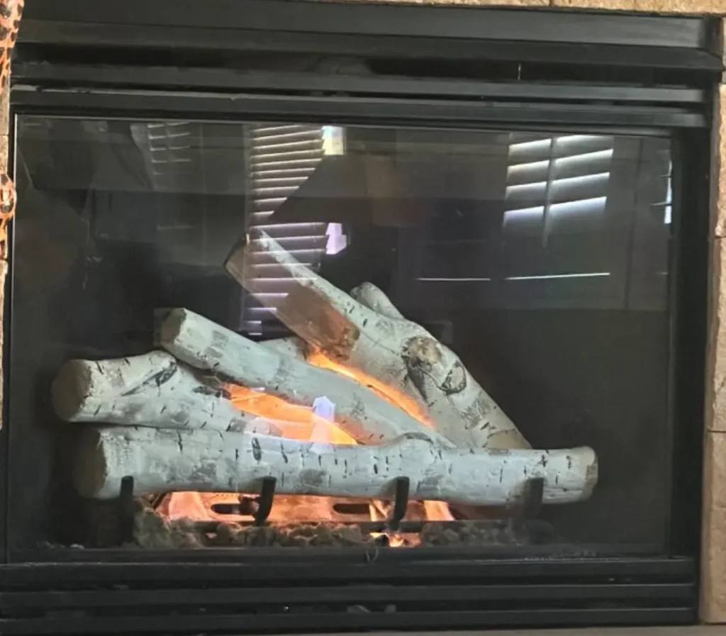 unvented natural gas fireplace logs
