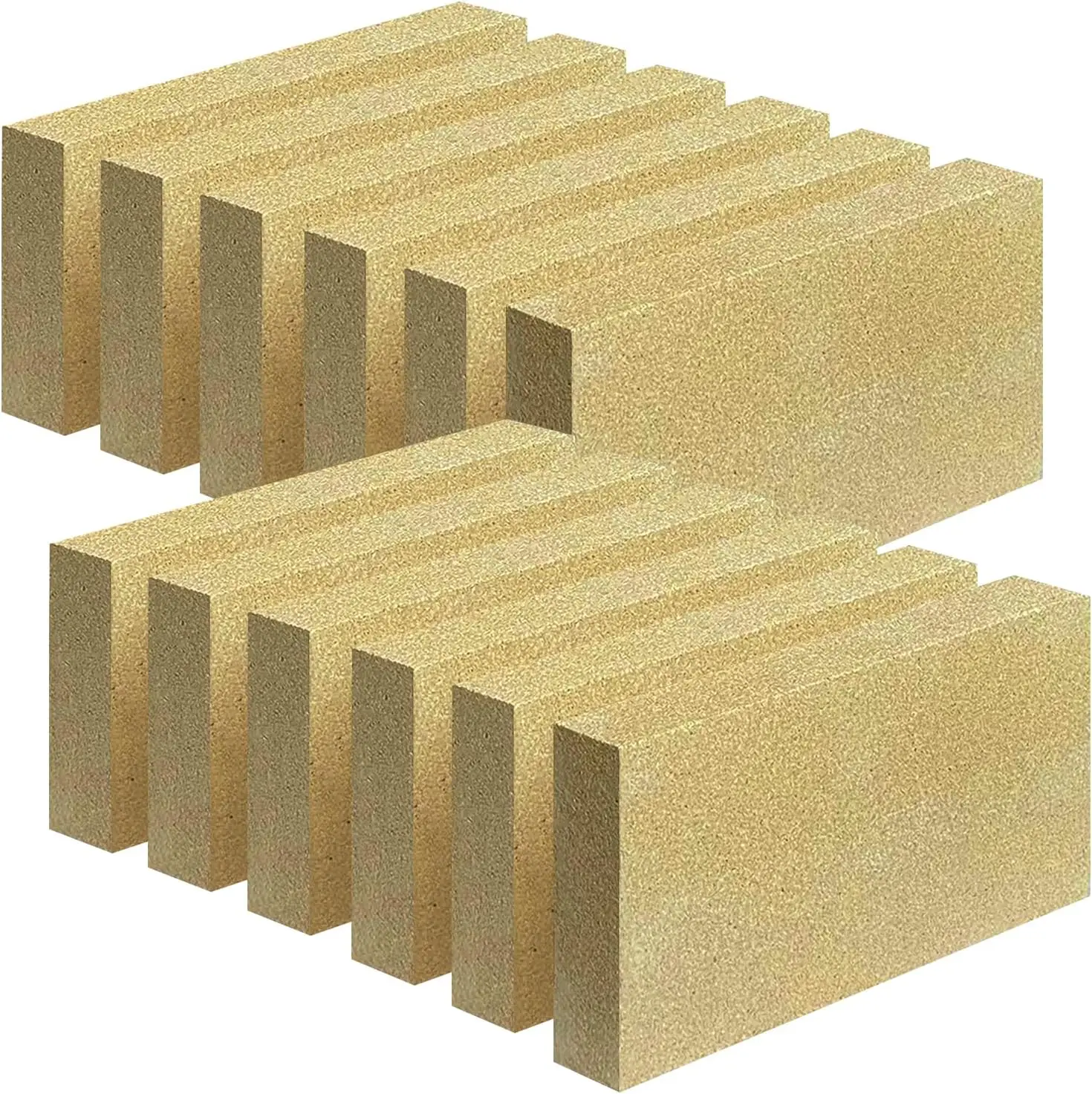 High Temperature Insulated Firebricks for Wood Stoves, Fireplaces