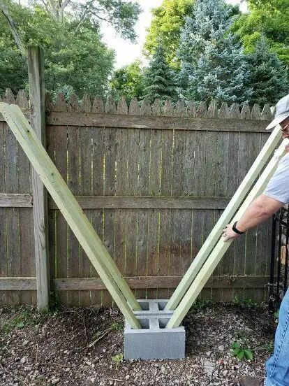 Cinder Block Firewood Rack