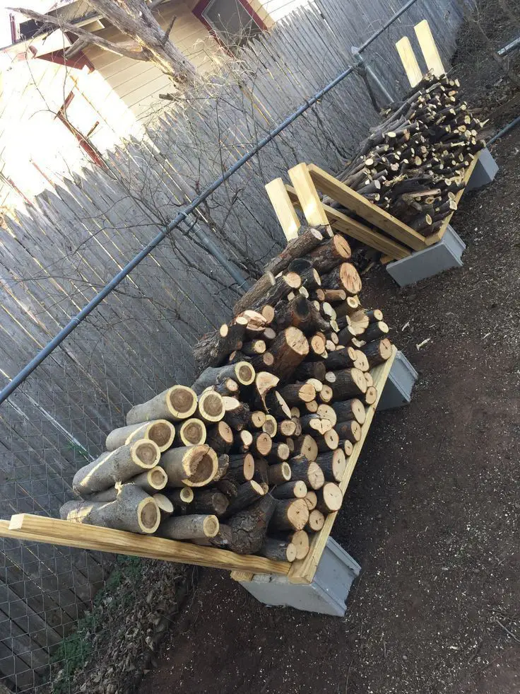 Cinder Block Firewood Rack