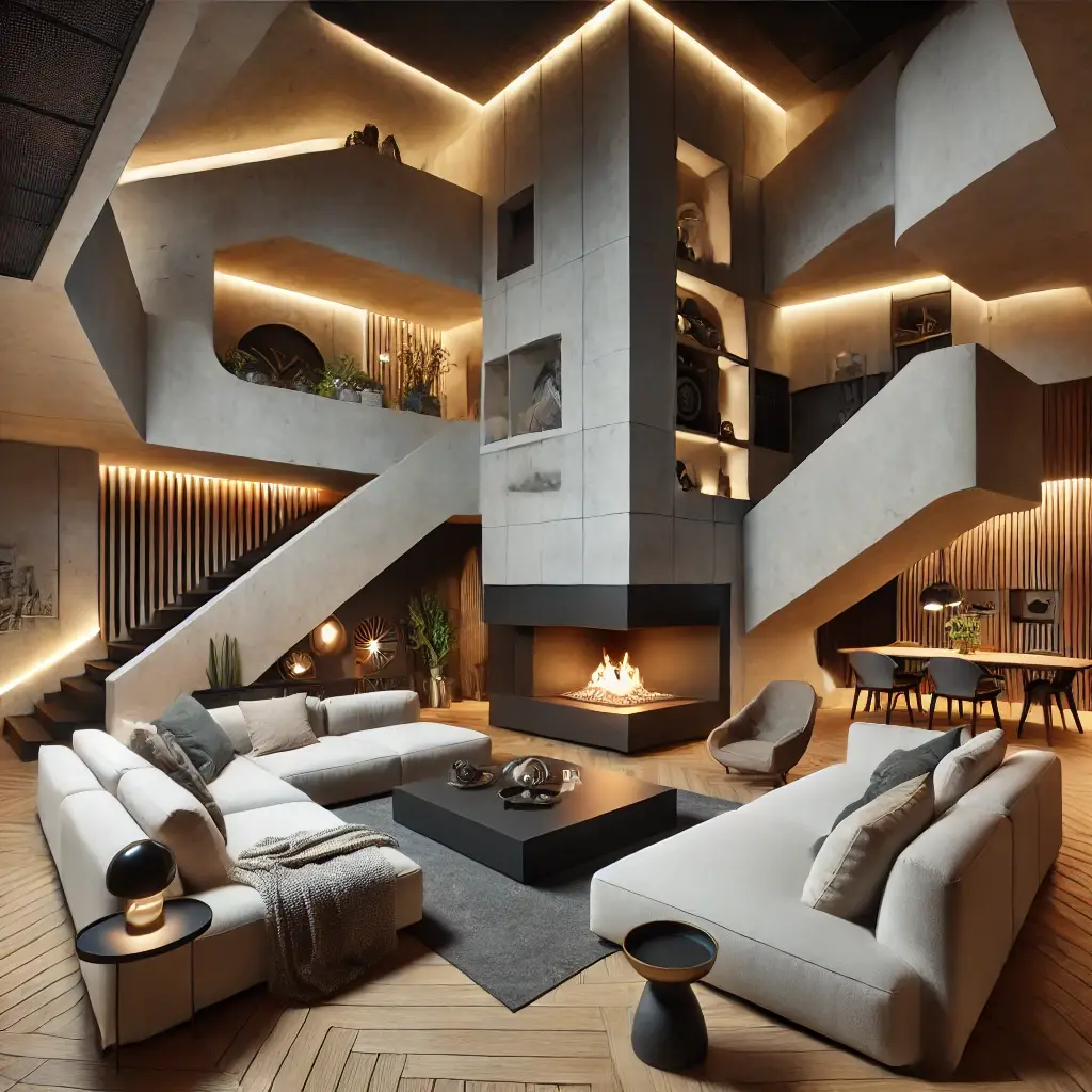 Fireplace in Awkward Living Room