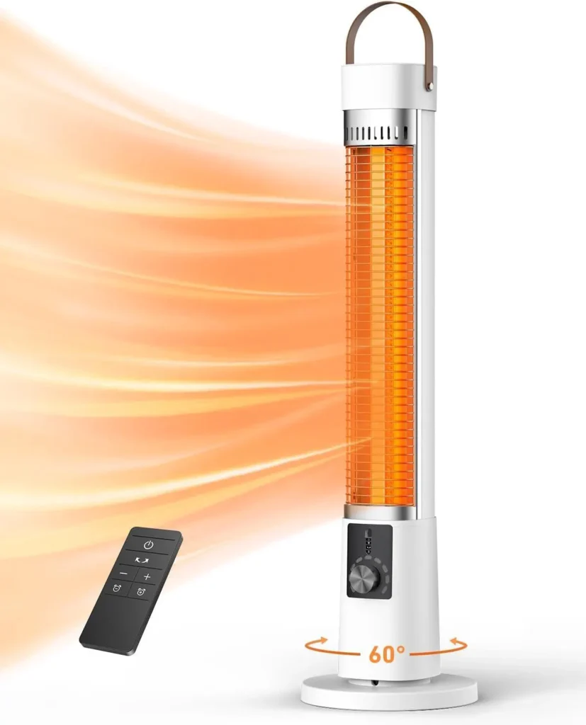 AEROZY Portable Infrared Electric Patio Heater for Outdoor/Indoor