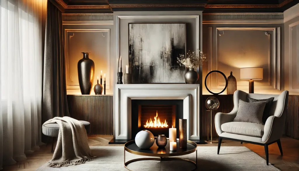 gas fireplace decor idea