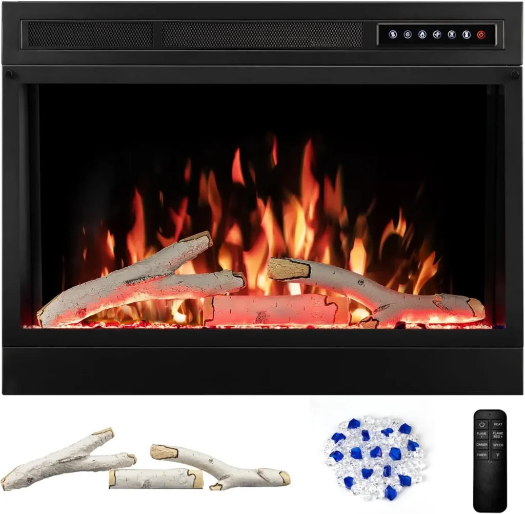 28 Inch Electric Fireplace Insert