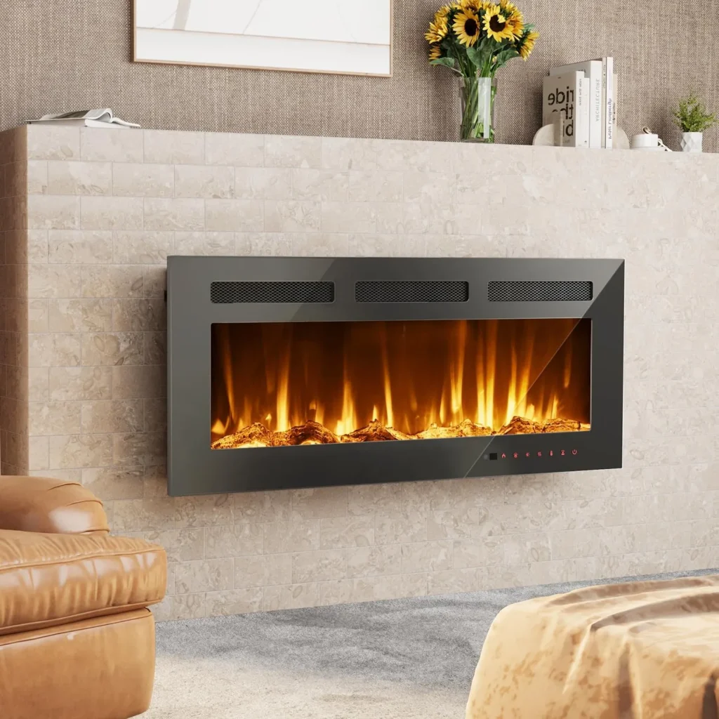 40" Wall Mounted Electric Fireplace
