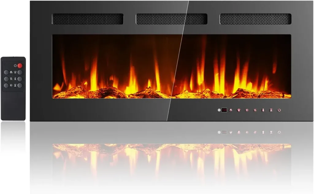 40" Wall Mounted Electric Fireplace