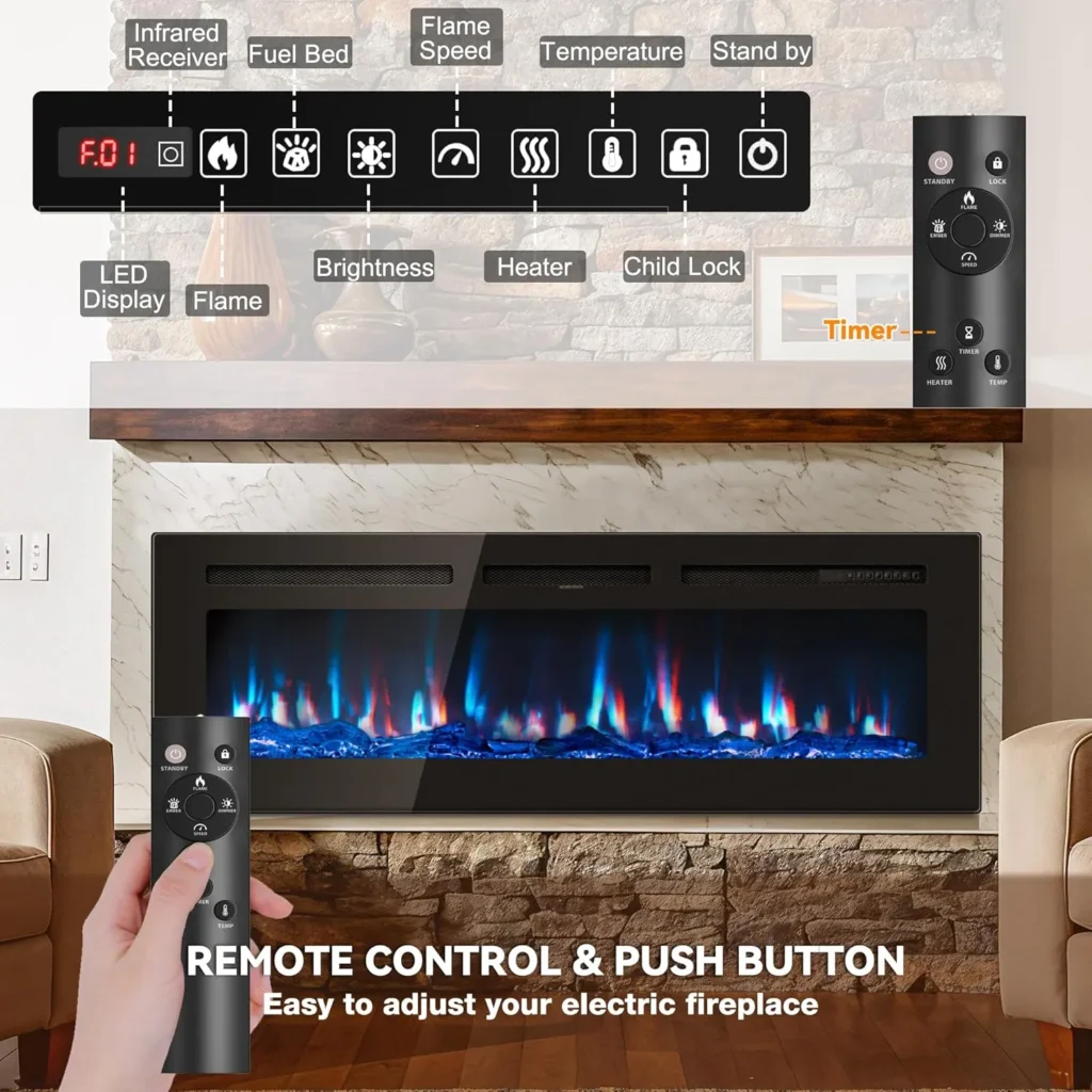 60 Inch Electric Fireplace