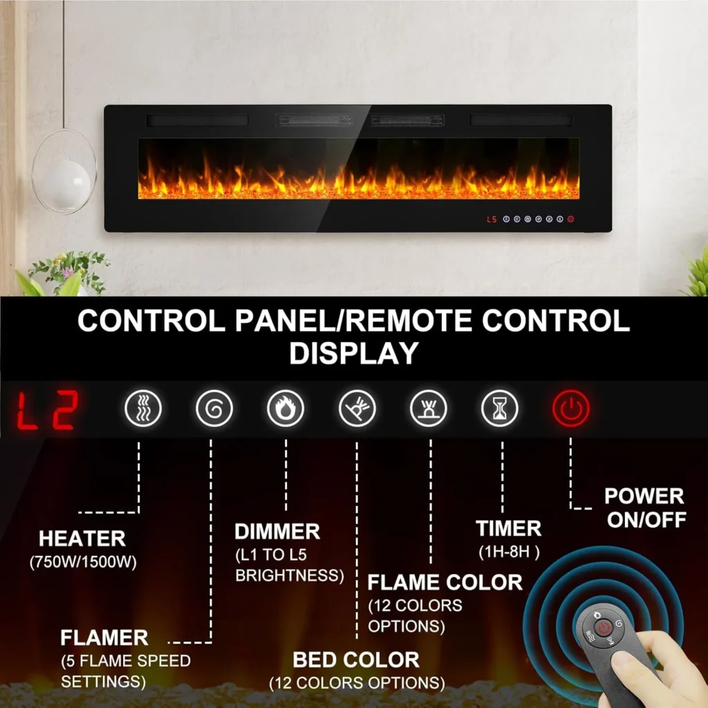 72 Inch Electric Fireplace
