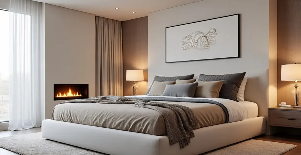 Bedroom with Fireplace
