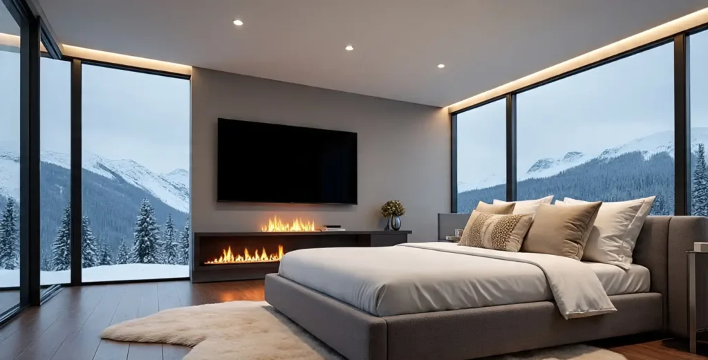 Bedroom with Fireplace