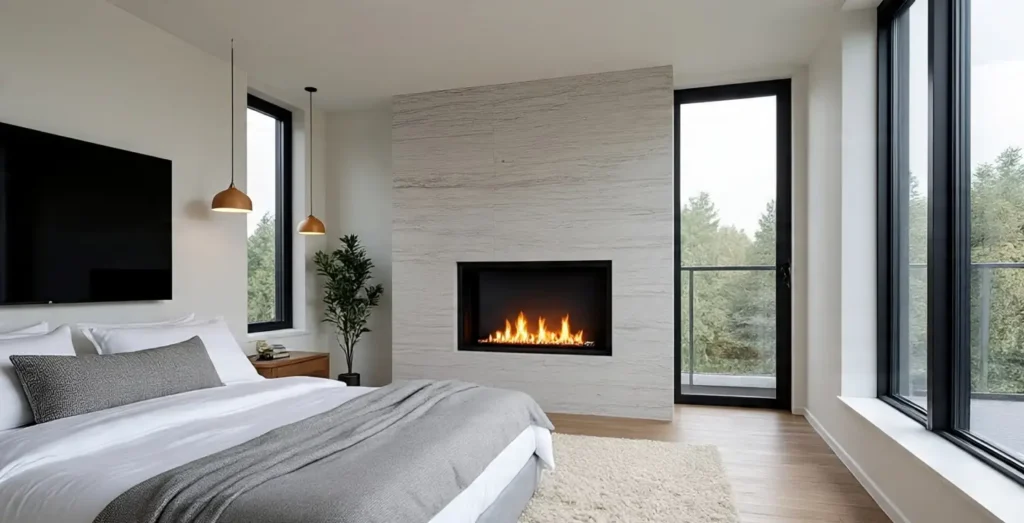 Bedroom with Fireplace