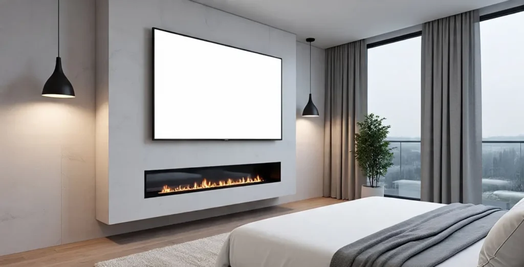 Bedroom with Fireplace