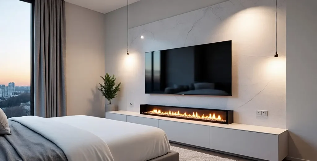 Bedroom with Fireplace