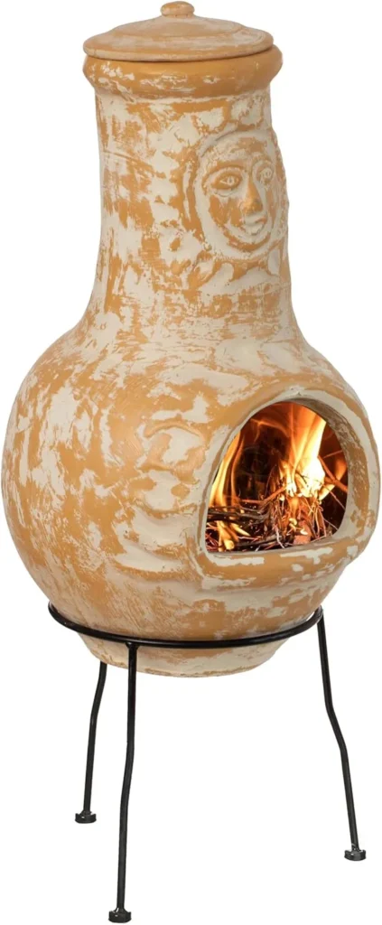 Outdoor Clay Chiminea