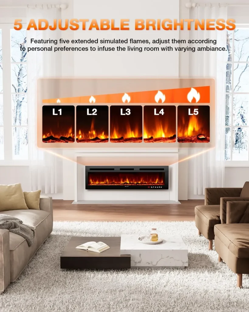 Realistic Electric Fireplace