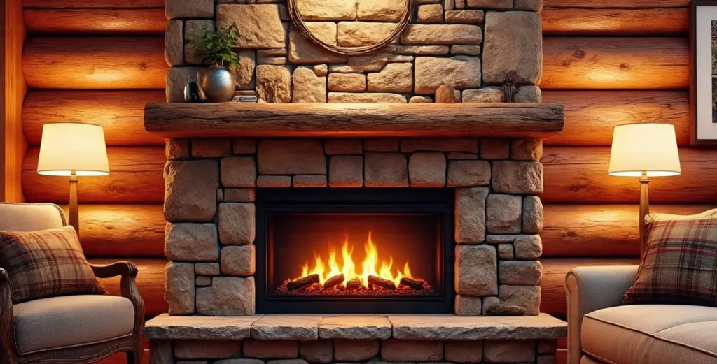 Rustic Styles Electric Fireplace Wall Mount Ideas