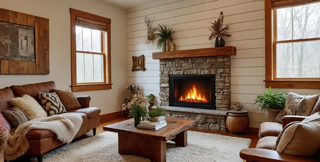 Rustic Styles Electric Fireplace Wall Mount Ideas