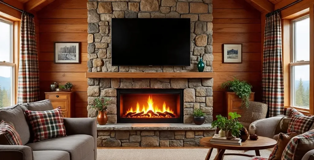Rustic Styles Electric Fireplace Wall Mount Ideas