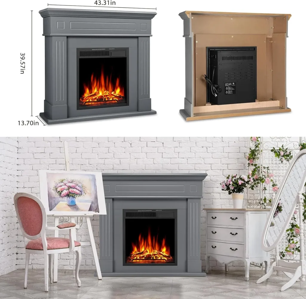 Shiplap Electric Fireplace
