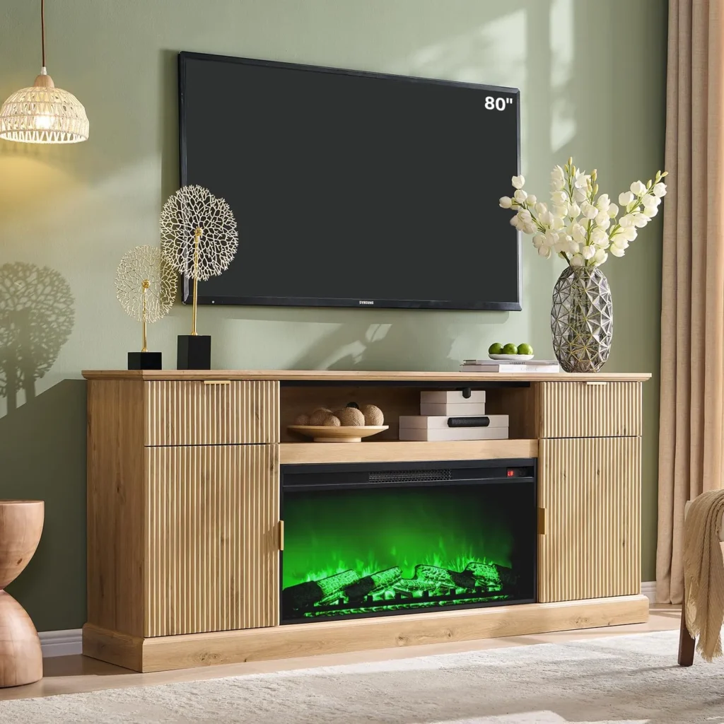 Shiplap Electric Fireplace