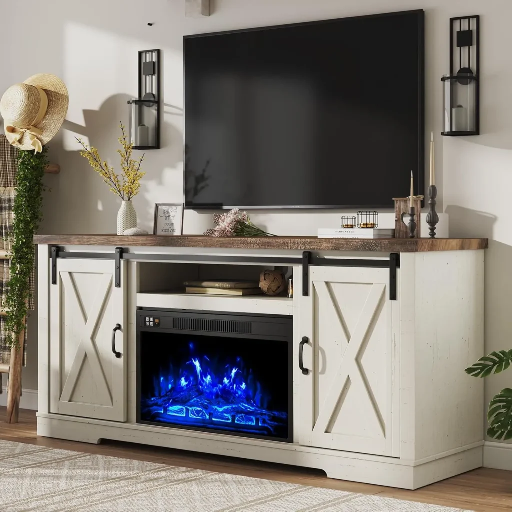 Shiplap Electric Fireplace